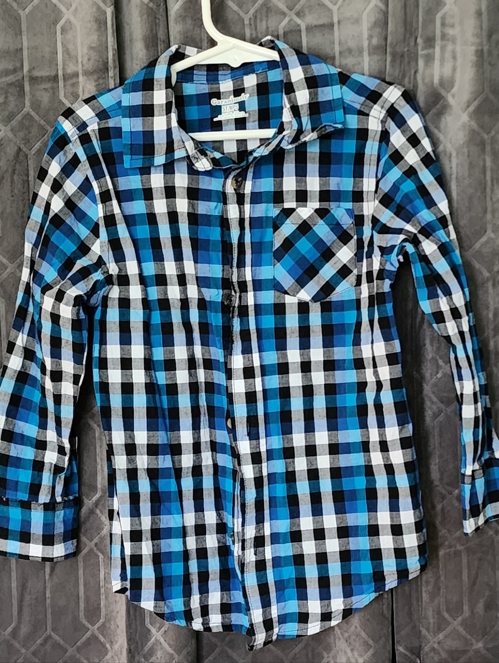 Garanimals Blue and Black Plaid Button-Down Shirt
